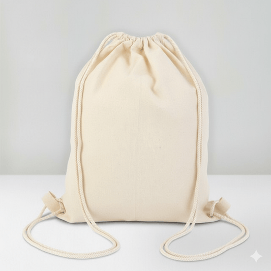 Büzgülü Bez Sırt Çantası 35x40 cm - bez çanta - Dçanta
