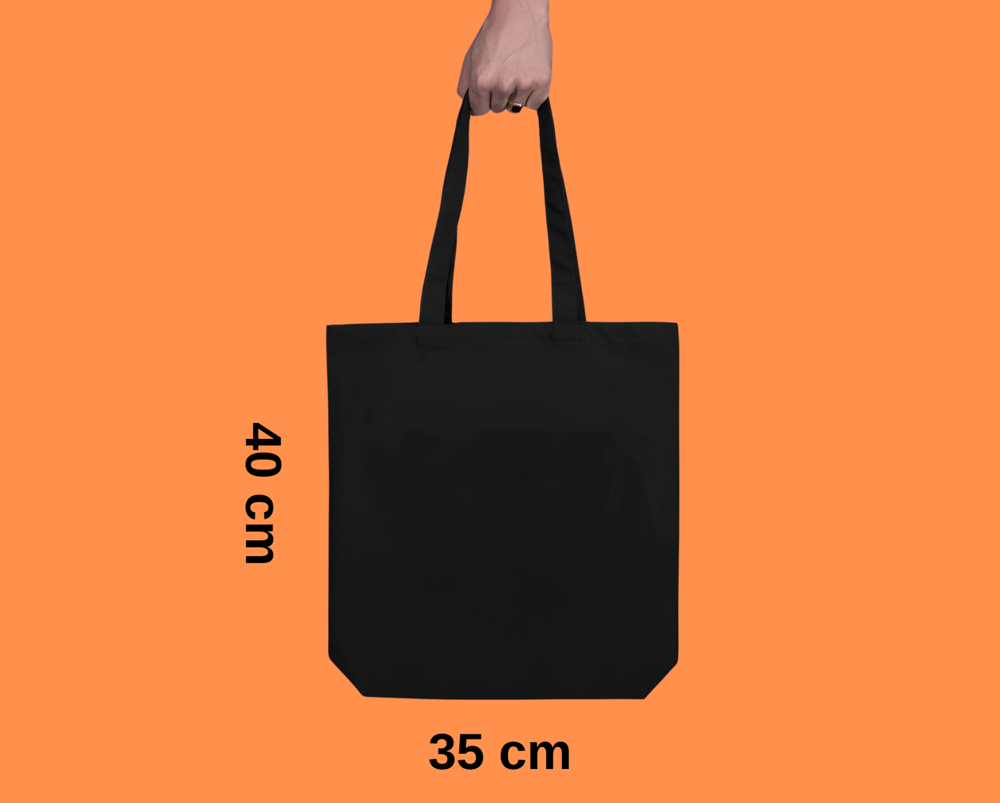 Siyah Gabardin Bez Çanta 35*40 cm
