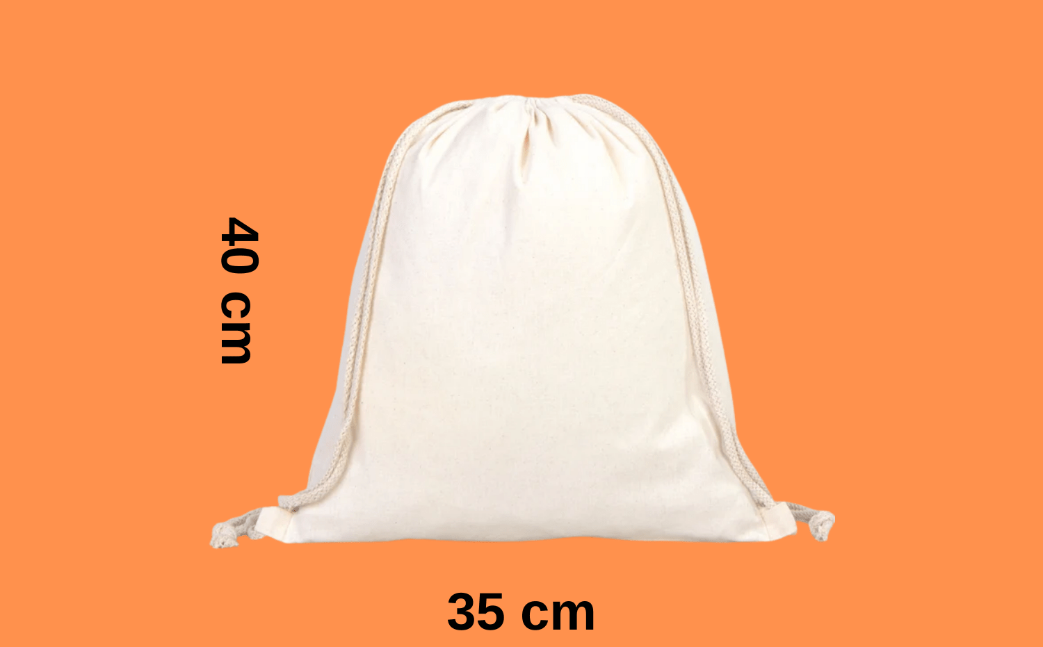 Büzgülü Bez Sırt Çantası 35x40 cm - bez çanta - Dçanta