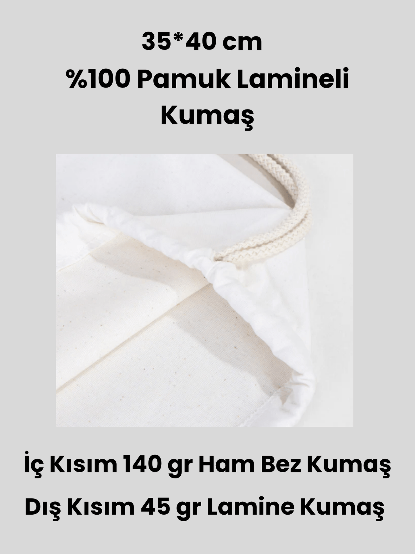 Büzgülü Lamineli Sublimasyon Bez Sırt Çantası | 35 × 40 cm - bez çanta - Dçanta