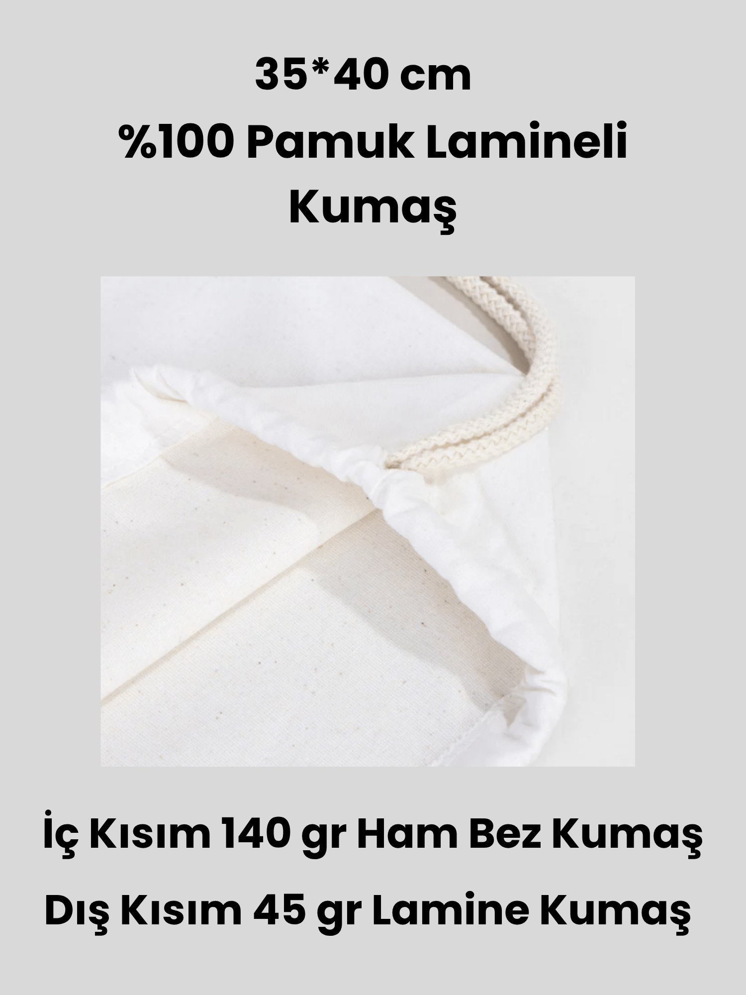 Büzgülü Lamineli Sublimasyon Bez Sırt Çantası | 35 × 40 cm - bez çanta - Dçanta