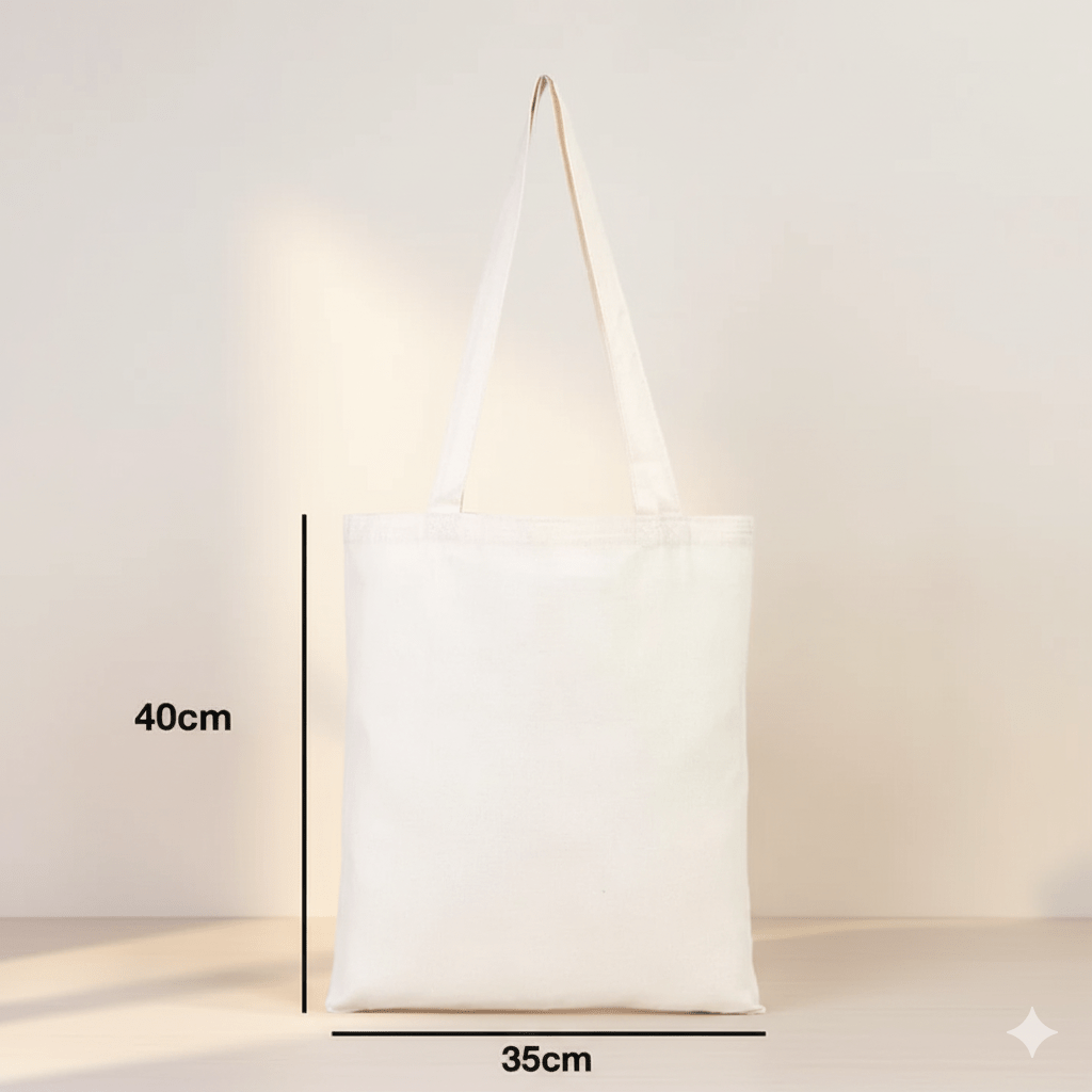 Fermuarlı Ham Bez Çanta 35x40 cm - bez çanta - Dçanta