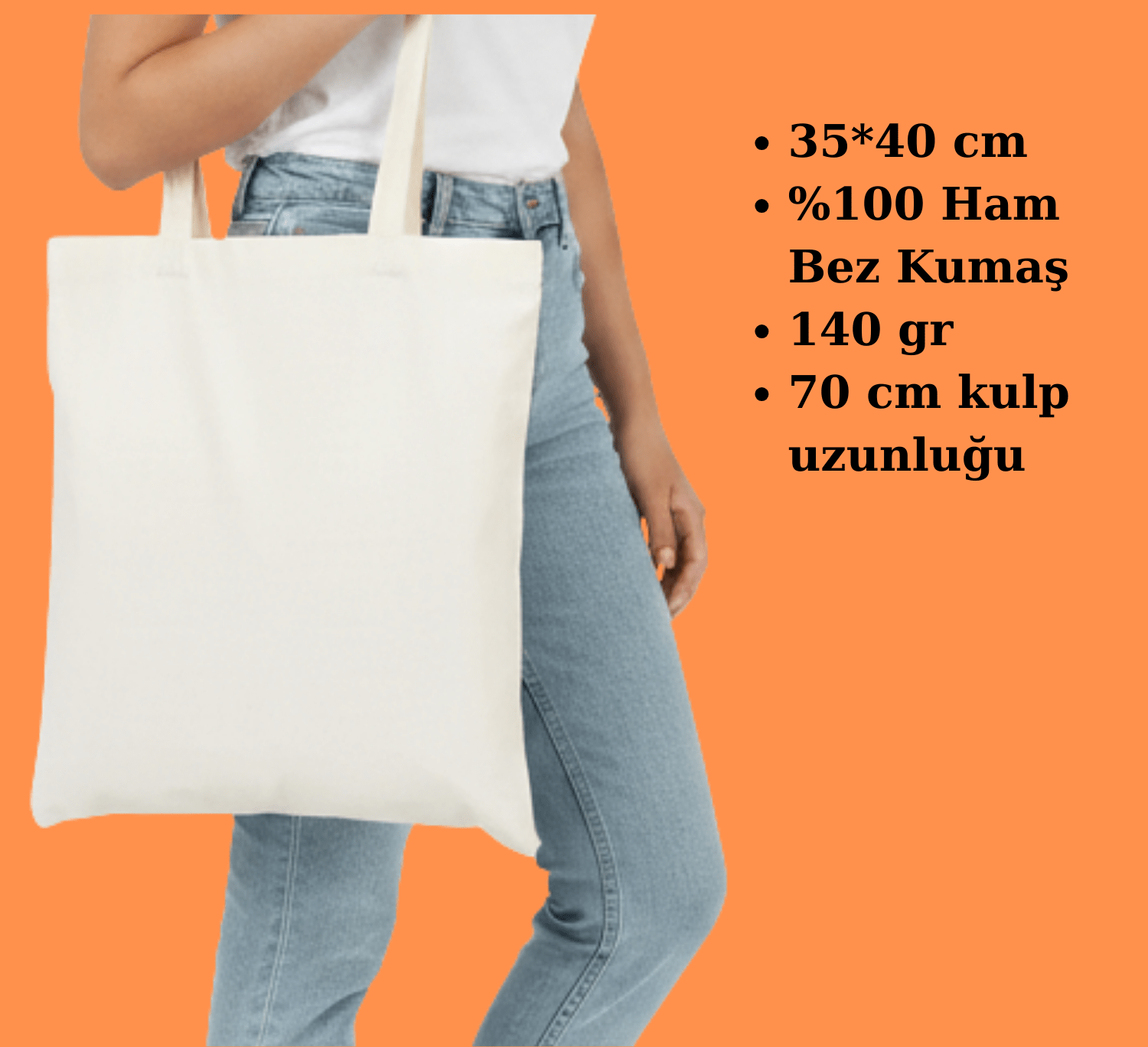 Ham Bez Çanta 35*40 cm - bez çanta - Dçanta