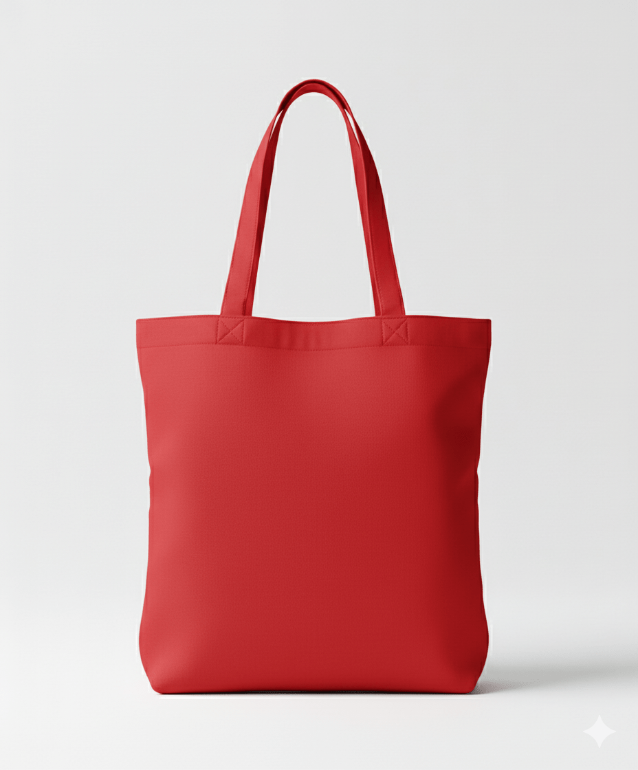 Körüklü Gabardin Kırmızı Çanta |35x40x10 cm - bez çanta - Dçanta