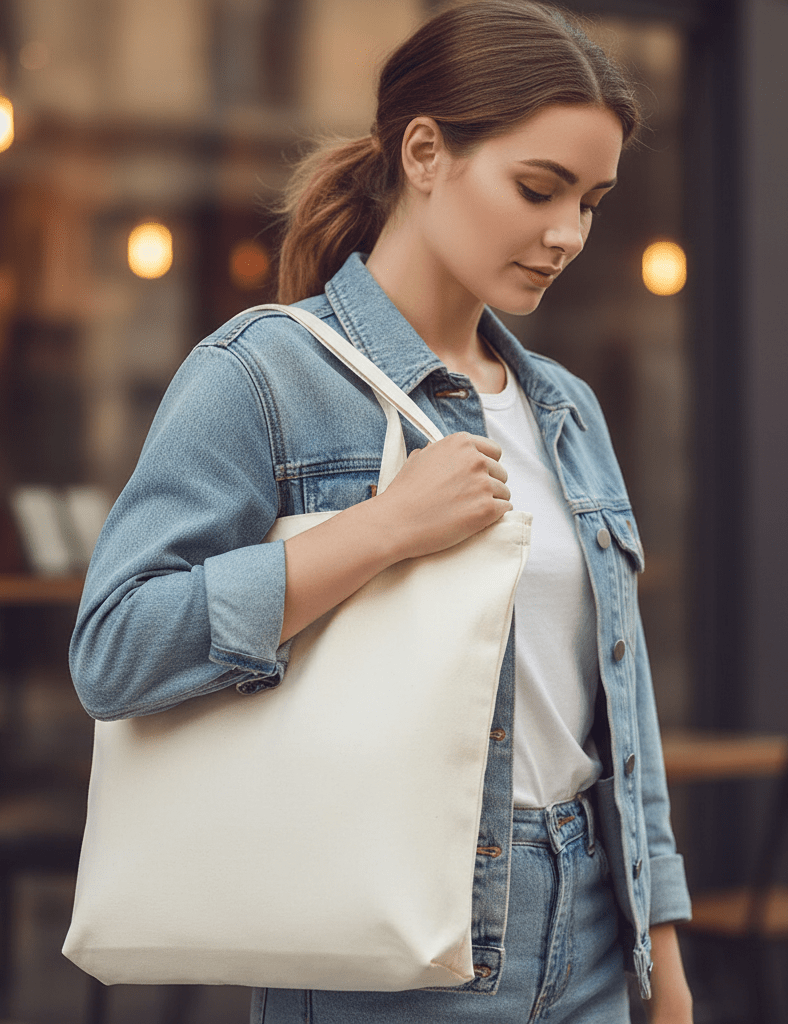 Körüklü Ham Bez Çanta 35x40x10 cm - bez çanta - Dçanta