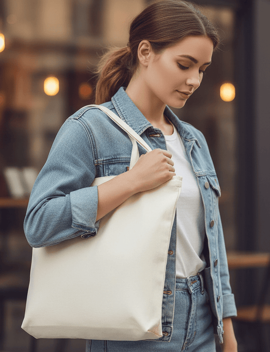 Körüklü Ham Bez Çanta 35x40x10 cm - bez çanta - Dçanta