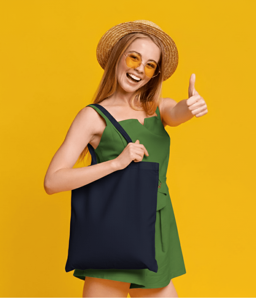 Lacivert Gabardin Bez Çanta 35x40 cm - bez çanta - Dçanta