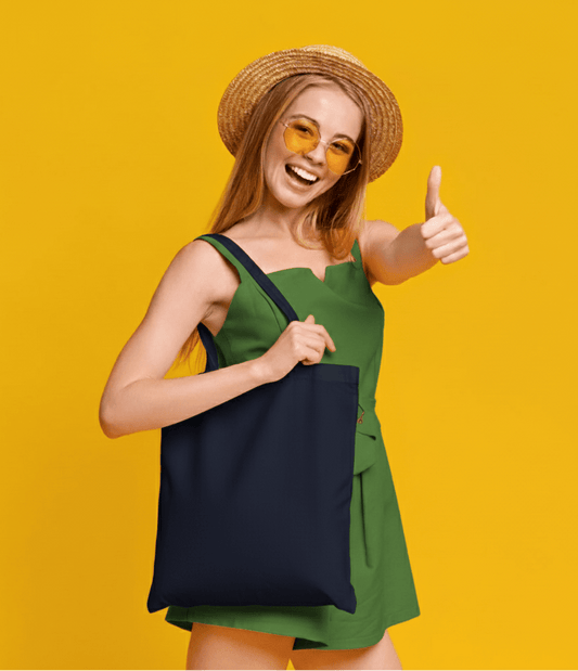 Lacivert Gabardin Bez Çanta 35x40 cm - bez çanta - Dçanta