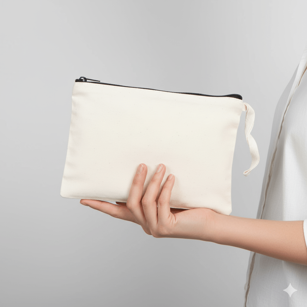 Lamineli Sublimasyon Bez Makyaj & Kalemlik Çanta | 10 x 20 cm - bez çanta - Dçanta